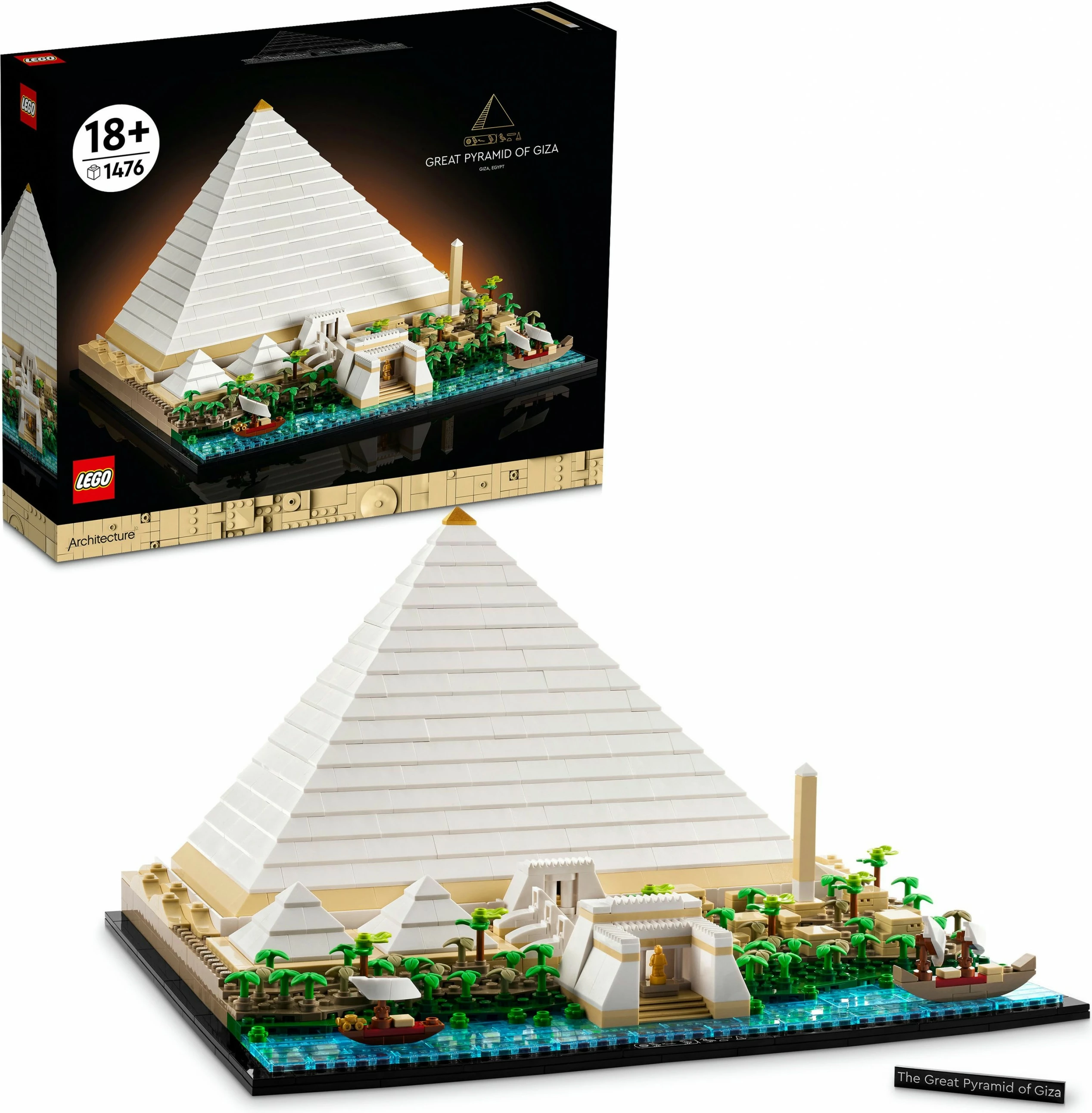 Model Piramide v Gizi, LEGO Architecture Great Pyramid of Giza, 1.476 kosov, večbarven