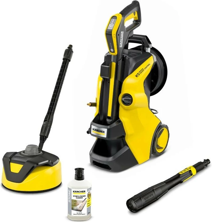 Visokotlačni čistilec Karcher K 5 Premium Smart Control Home, 1.324-673.0, rumeno/črn, komplet dodatkov
