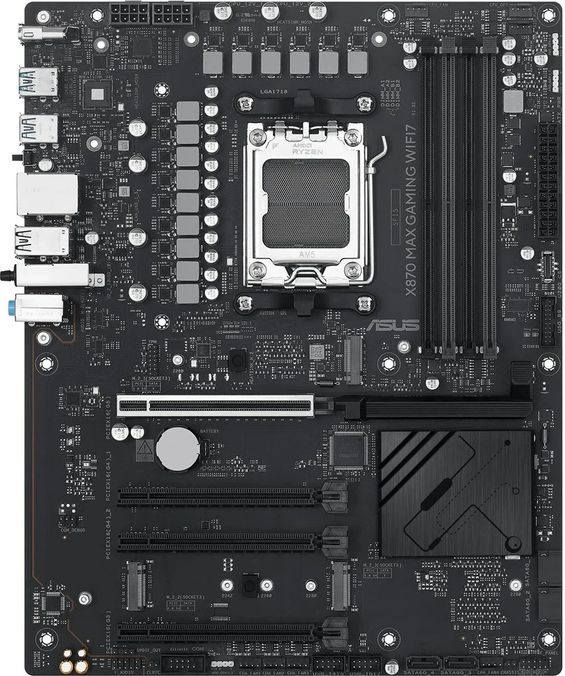 Plošča ASUS X870 MAX GAMING WIFI7, Socket AM5, ATX, večbarvna
