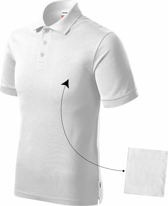 Bela polo majica Rimeck za moške