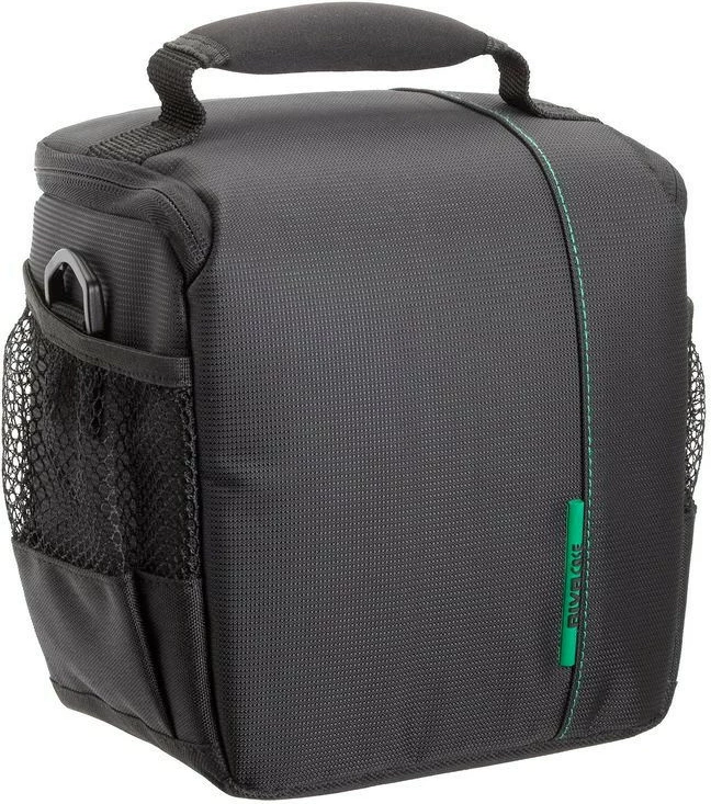 Torba za kamero Green Mantis RIVACASE 7420, 4 pregrade, črno/zelena