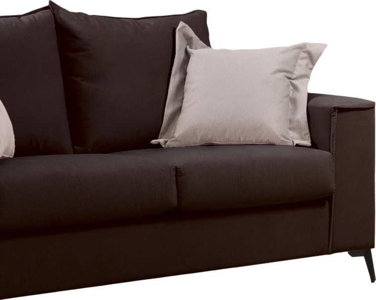 Dvosed Verona, temno siva tkanina z bež blazinami, 173x93x100 cm