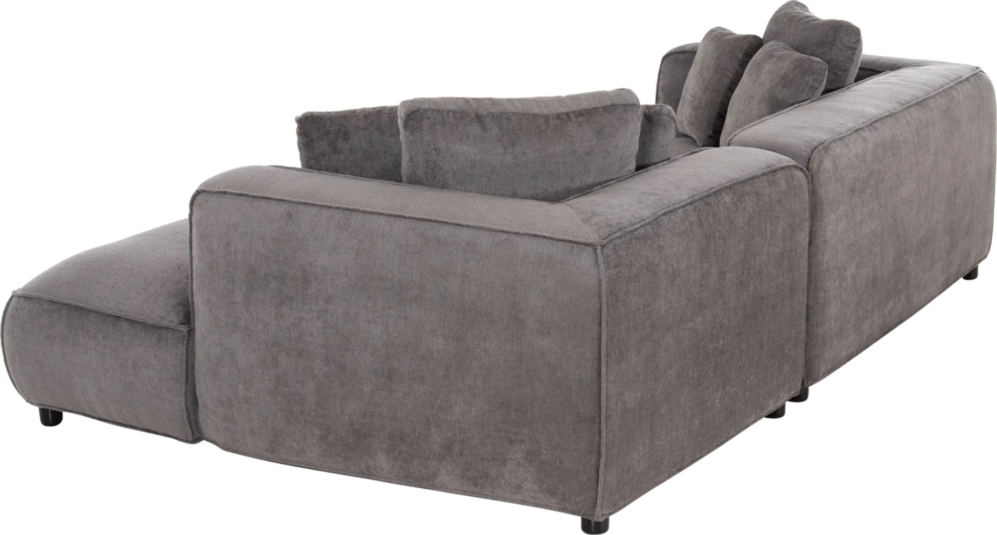 Kotna sedežna garnitura 3-sedežna GRACE FH3280.03R siva tkanina 252x105-160x70-90Hcm