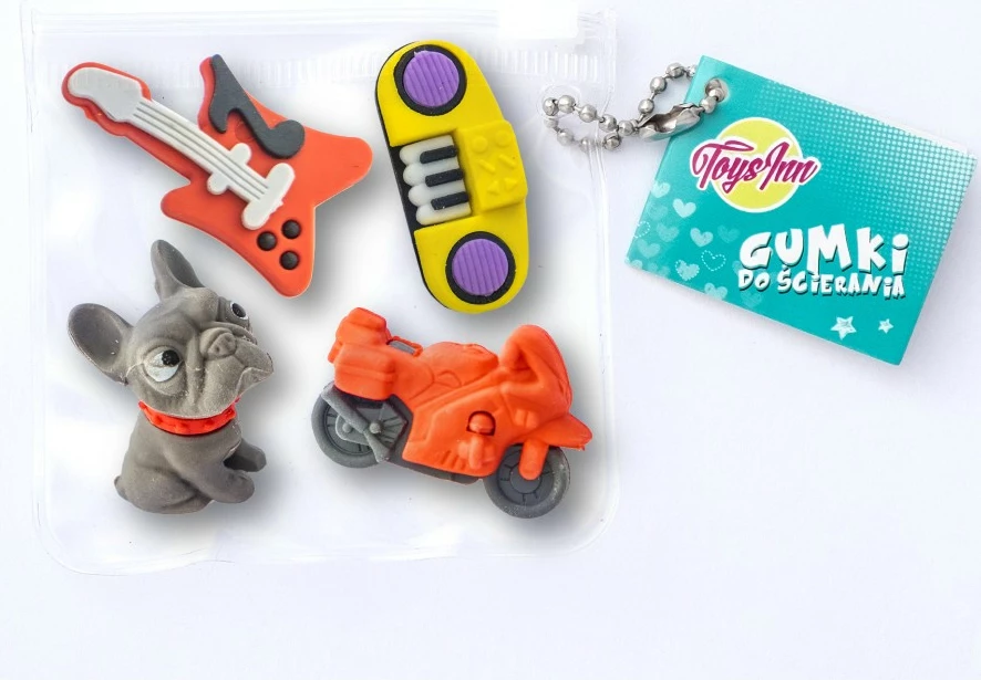 Komplet radirk, 24 kompletov, različnih oblik, večbarven, Stnux STN-06