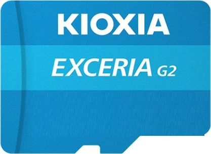 Visokozmogljiva kartica MicroSDHC EXCERIA G2 128GB, Kioxia, modra