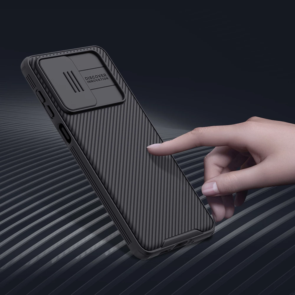 Zaščitni ovitek s pokrovom za kamero Nillkin CamShield Pro za Samsung Galaxy A73, moder