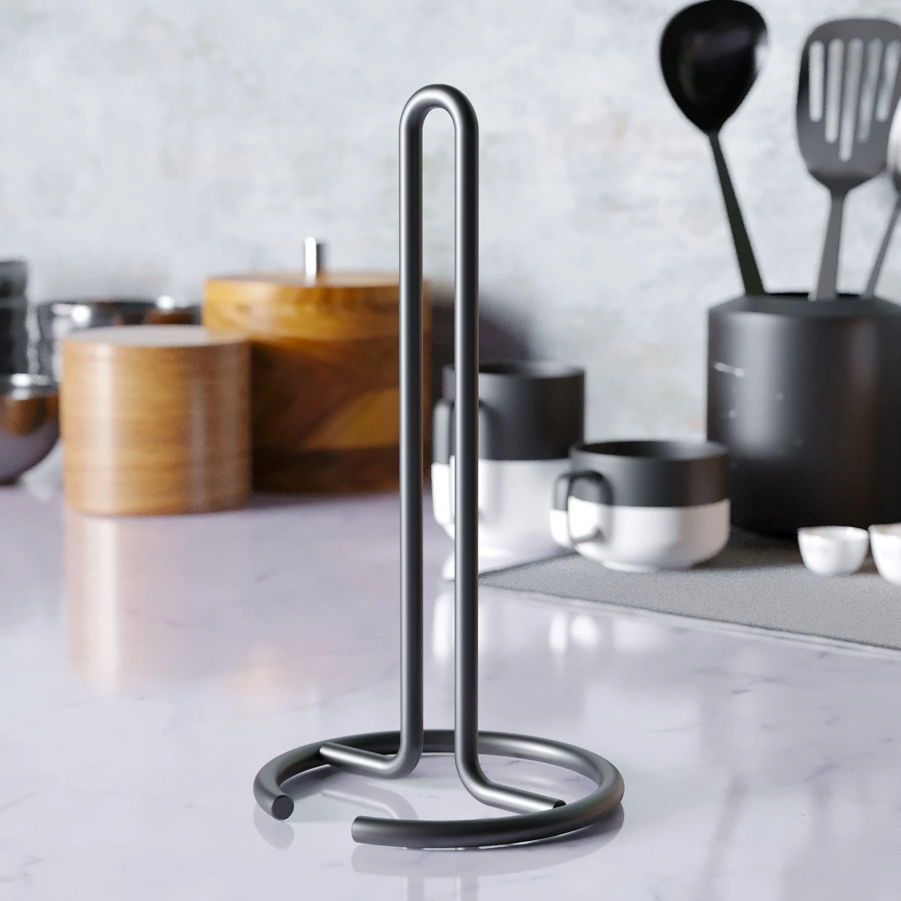 Držalo za serviete, črno, Evila Originals MG302, 32x13 cm