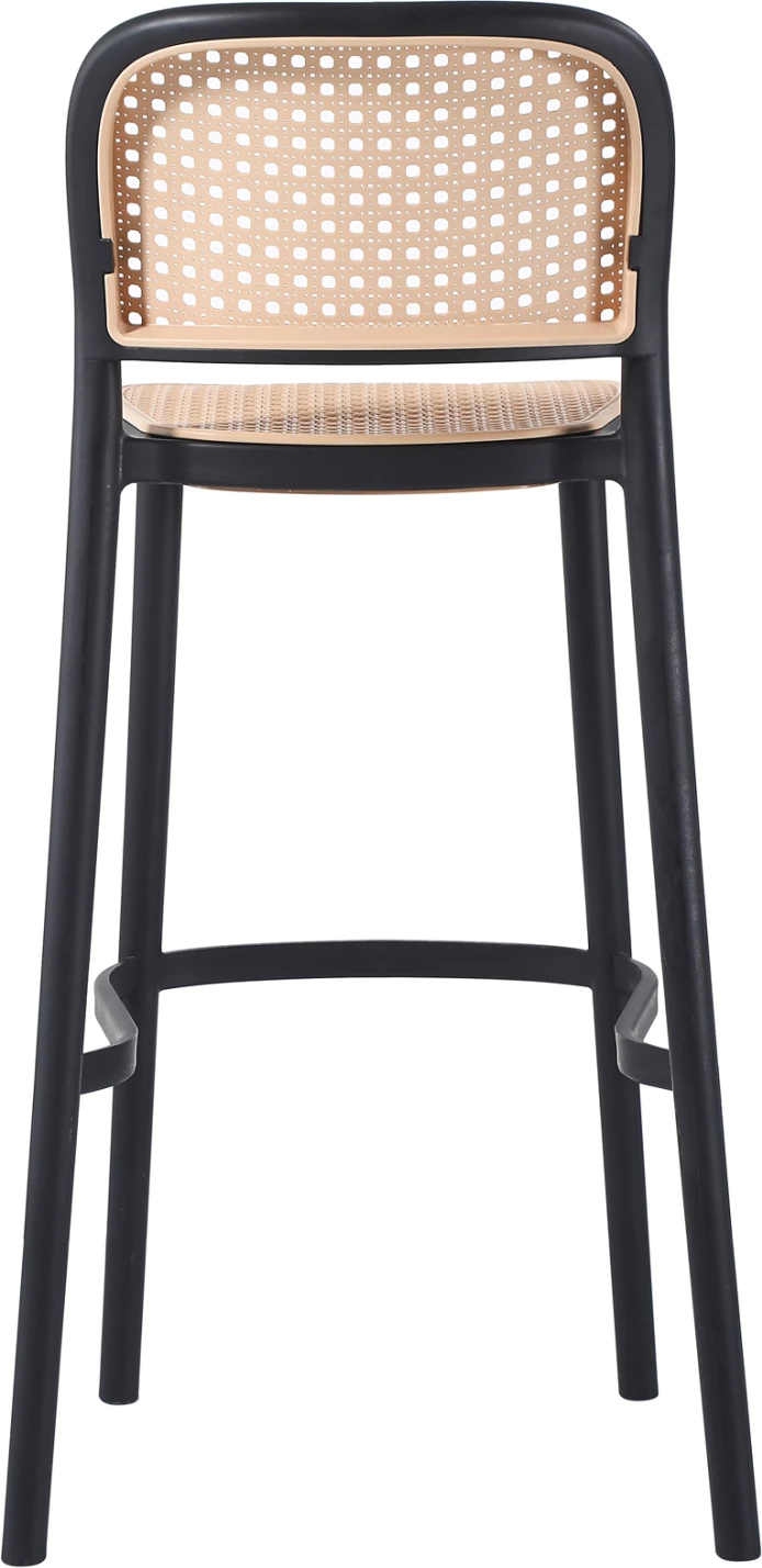 Barski stol FH5939.02 polipropilen črno-bež 41x53x103H cm