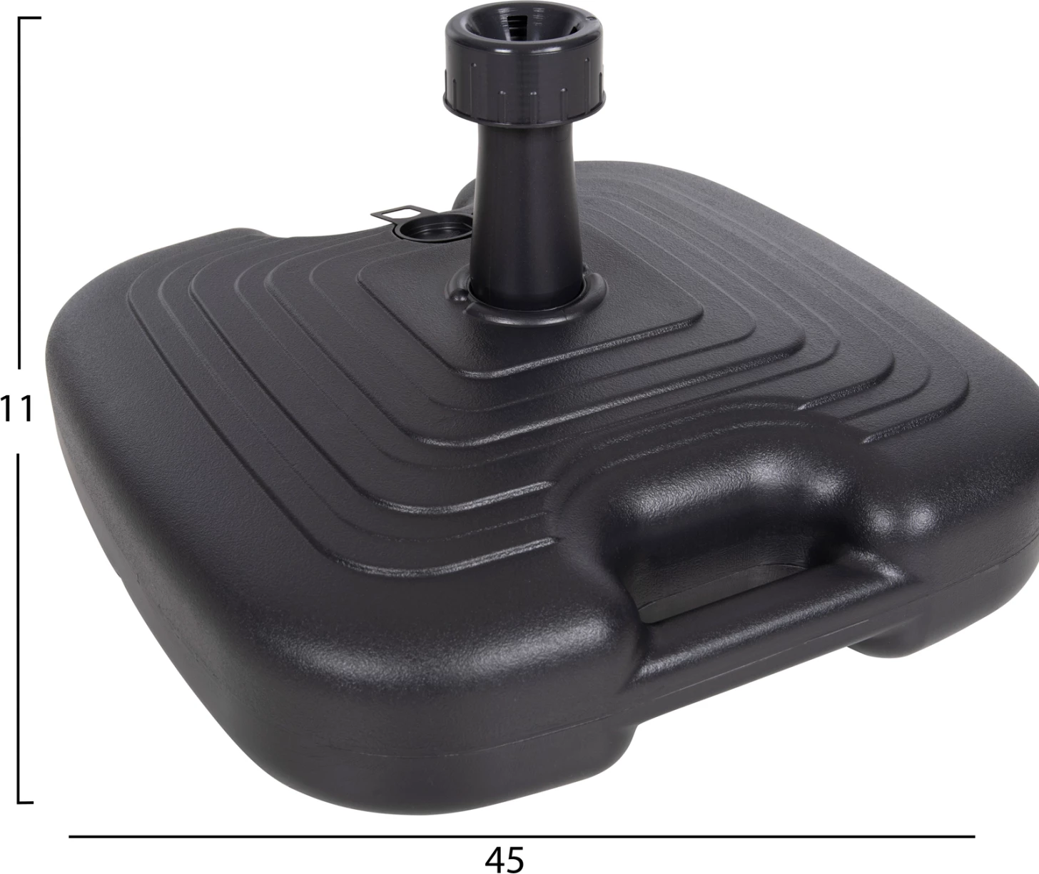 Plastično stojalo za dežnik z ročajem SOLBAS FH6112.02 antracitna barva - za drog 20/38mm 45x11Hcm