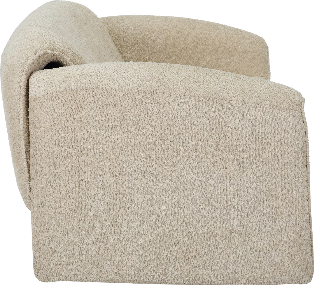 Dvosedežna zofa TREK FH9680.03 kovinski okvir-bež bouclé tkanina 160x80x63H cm