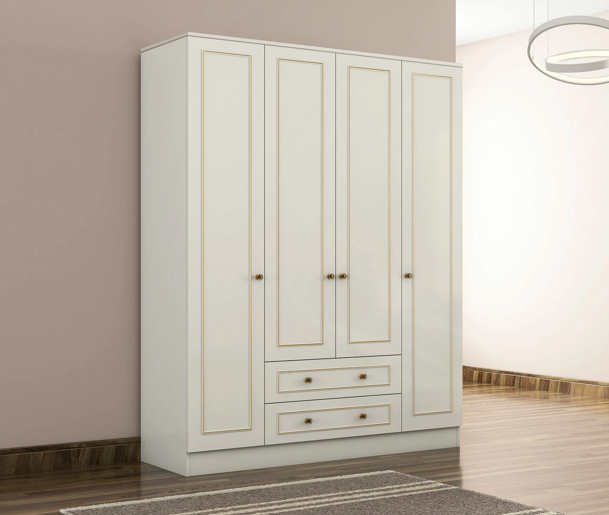 Set mladinske sobe Skye Decor, mat bela, Rb-080
