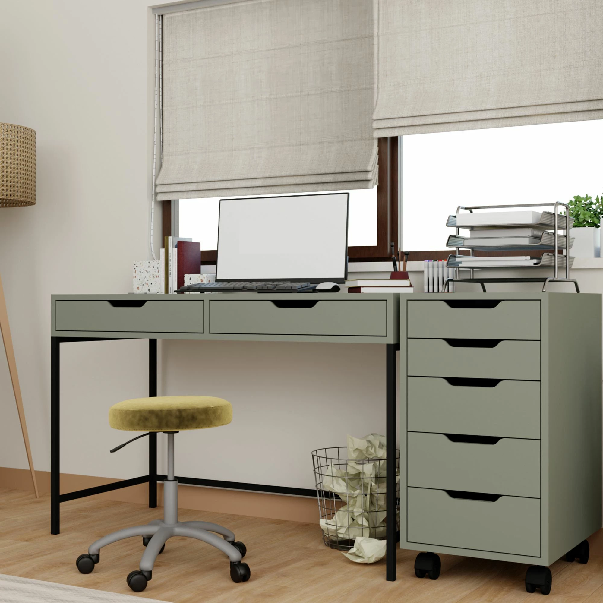 Miza za študij, zelena, Skye Decor, 1600-77