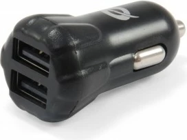 Avtomobilski polnilnik s 2x USB-A in nosilcem za telefon, 10W, Conceptronic KFZ-Ladegerät, črn