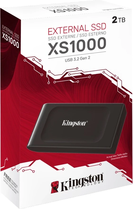 Zunanji SSD 2TB, Kingston XS1000, USB 3.2 Gen 2