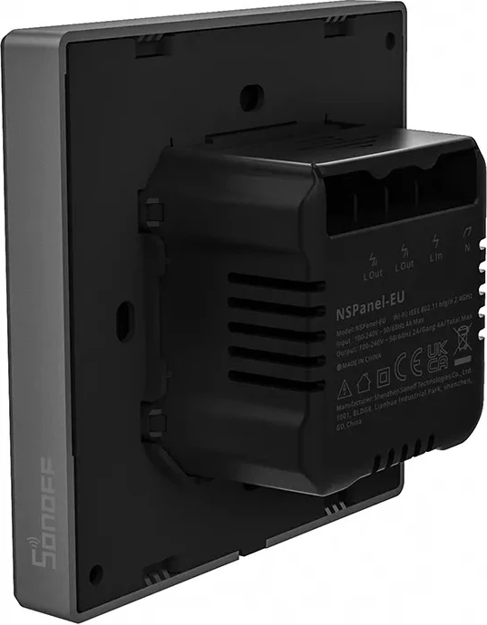 Pametni zidni panel Sonoff NSPanel-EU, 3,5" zaslon na dotik, Wi‑Fi, Bluetooth, črn