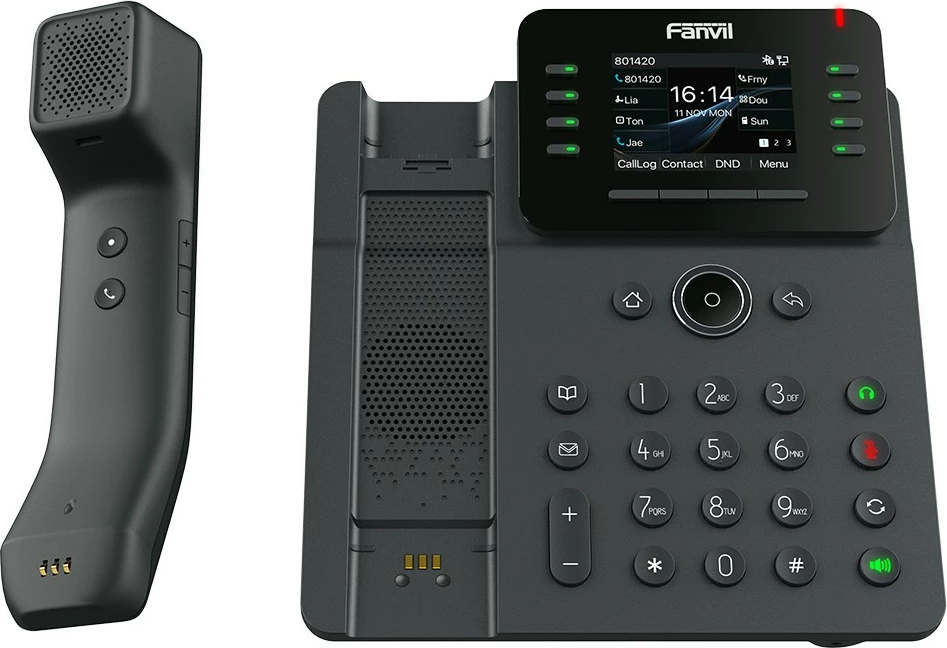 IP telefon Fanvil V62 Pro, Dual Gigabit PoE, črn