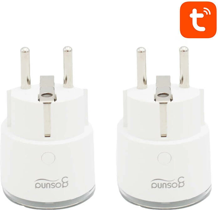 Pametna vtičnica WiFi Gosund SP111, 3680 W, 16 A, Tuya, komplet 2 kosa, bela