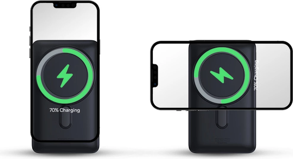 Powerbank Baseus Magnetic Bracket PPCX000203, 10000 mAh, MagSafe, 20 W, z USB-C kablom 0,5 m, temno modra