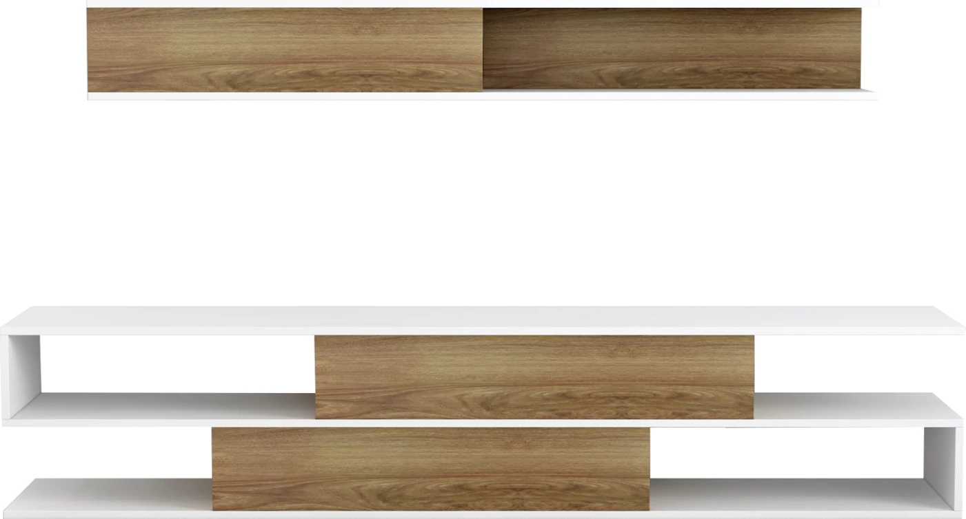 Komplet pohištva za TV Birgitta FH8903.11 melamin v naravno-beli barvi 181x31,5x39,6 cm