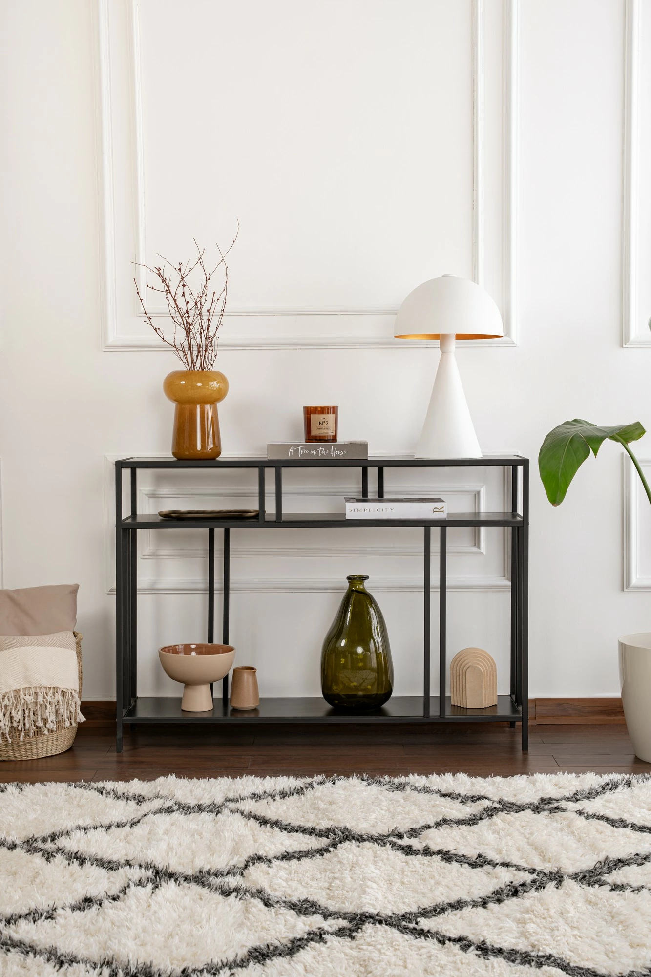 Elegantna stranica Hanah Home Venedik, črna