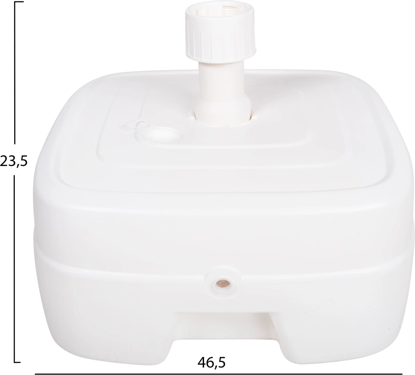 Plastično stojalo za dežnik s kolesom SOLBAS FH6113.01 bele barve - za drog 33/50mm 46,5x23,5Hcm