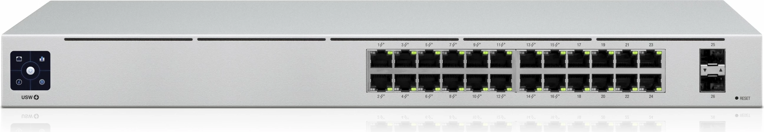 Manageiran switch 24-portni PoE Ubiquiti UniFi, L2/L3, Gigabit Ethernet, srebrn