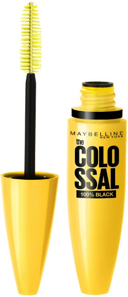 Maskara za ženske, Colossal 100% Black Maybelline, 10.7 ml, črna