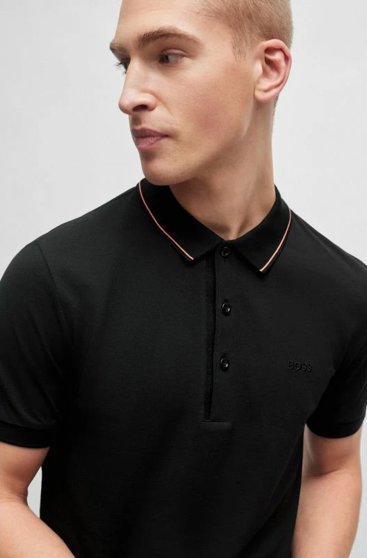 Polo majica za moške Boss, črna