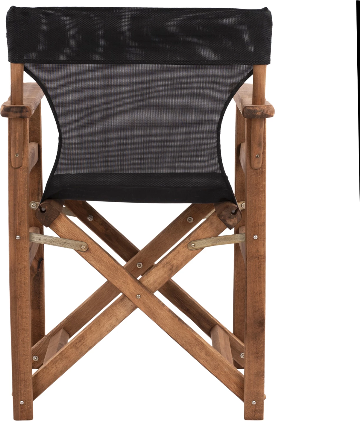 Režiserski stol Limnos oreh z tekstilom črn FH10368.05