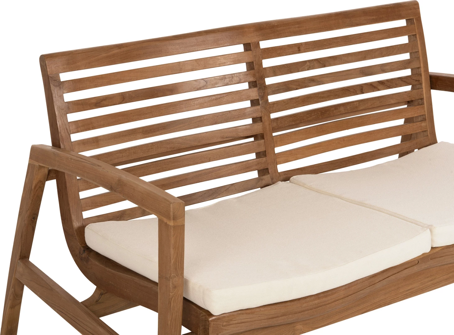 Zunanja garnitura 4 kosov DOVER FH9624 recikliran tikov les-beli blazine