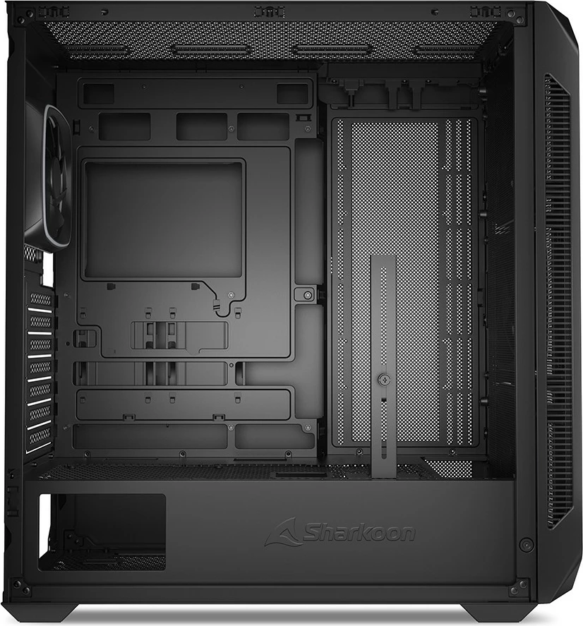 Midi Tower ohišje z vzdržanim steklom, RGB, Sharkoon AK5M, črna