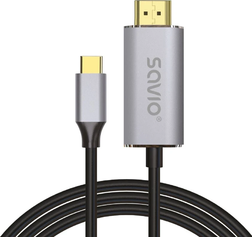 Kabël USB-C na HDMI Savio CL-170, 1 m, baker