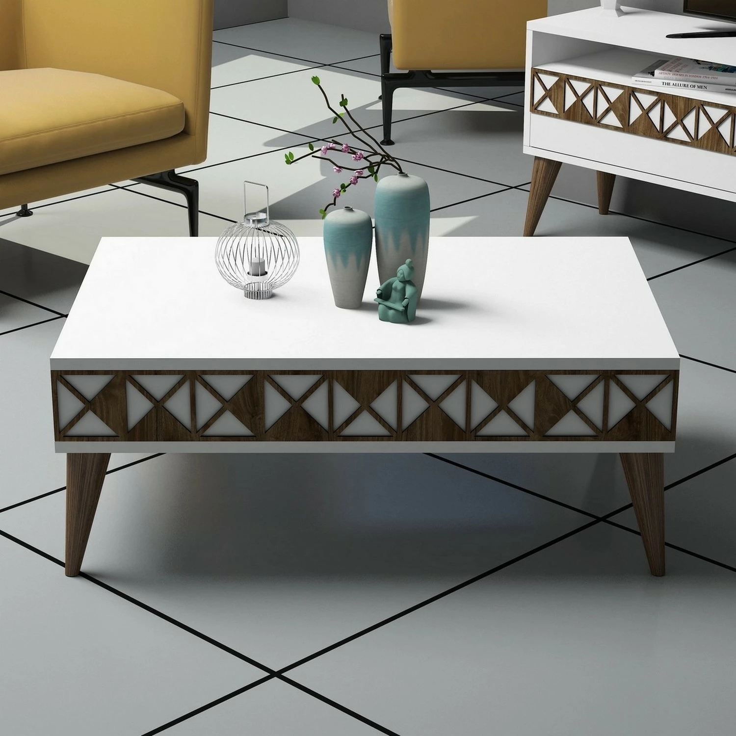 Set pohištva za dnevno sobo Skye Decor, Line, bel