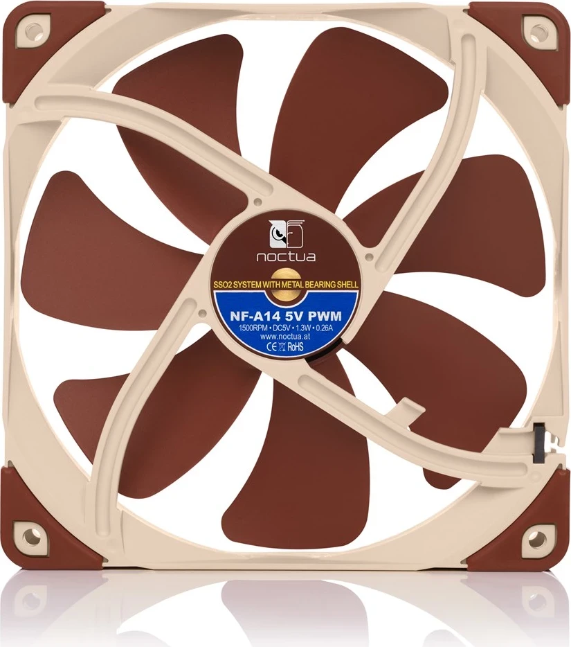 Hlajenje za ohišje Noctua NF-A14, 14 cm, bronasta