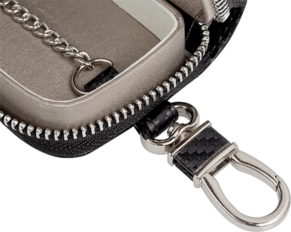 Zaščitni ovitek za avto ključ Hurtel Faraday Box, blokira radijske valove, črn