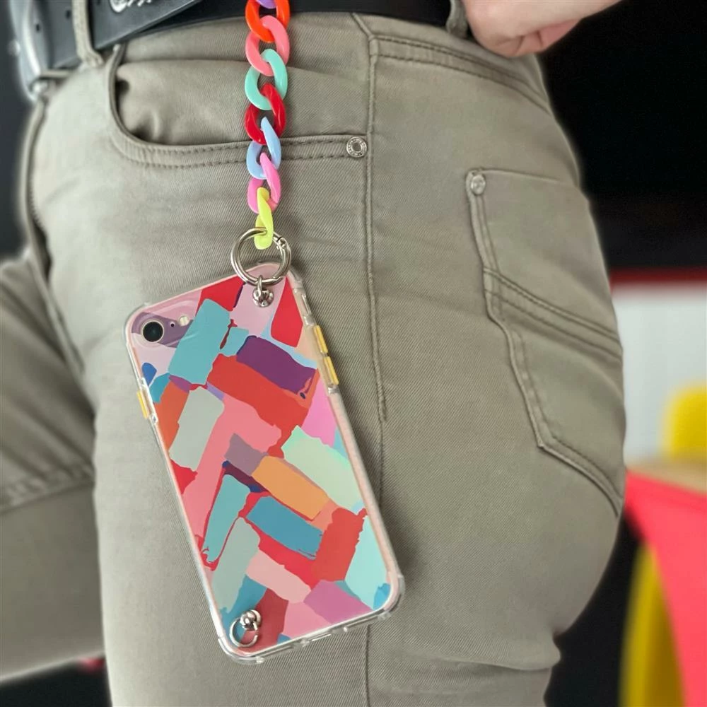 Ovitek za telefon Hurtel Color Chain Case za Xiaomi Redmi Note 10 5G, z verižico, večbarven