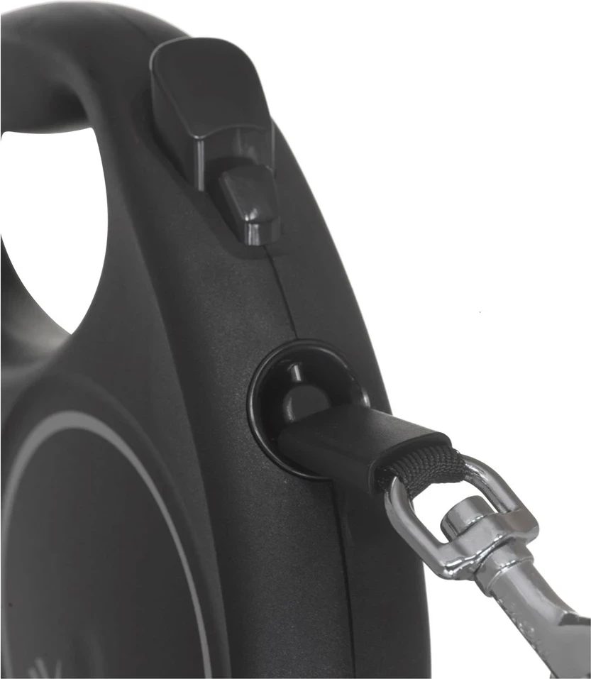 Raztegljiva vrv za psa Flexi, M, 5 m, črna