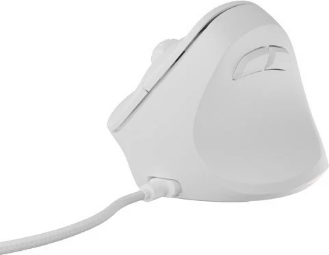 Vertikalni miš Natec Crake 2 Pro, 12800 DPI, 6 gumbov, bel