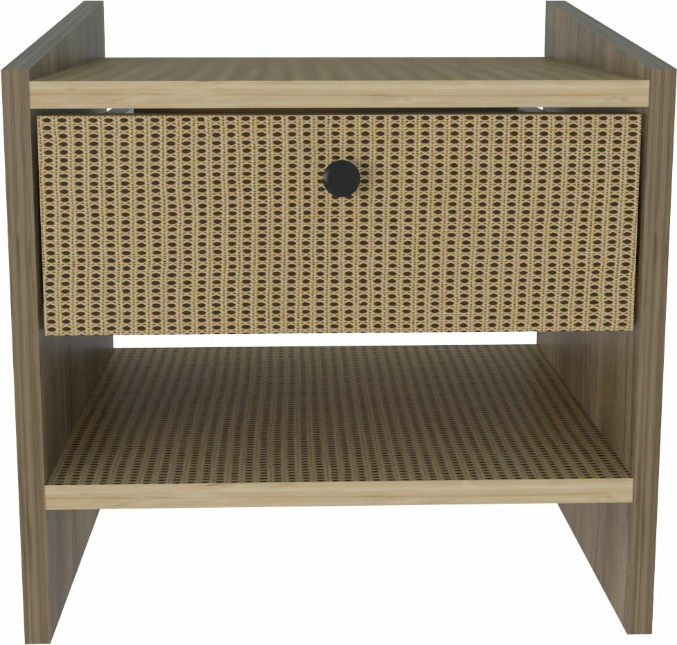 Nočna komoda, Skye Decor Berlin, oreh in lešnik