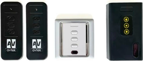 Modul za upravljanje električnih zaslonov Avtek 1EVA10, RF/IR/12V trigger, z daljinskima upravljalcema, črn