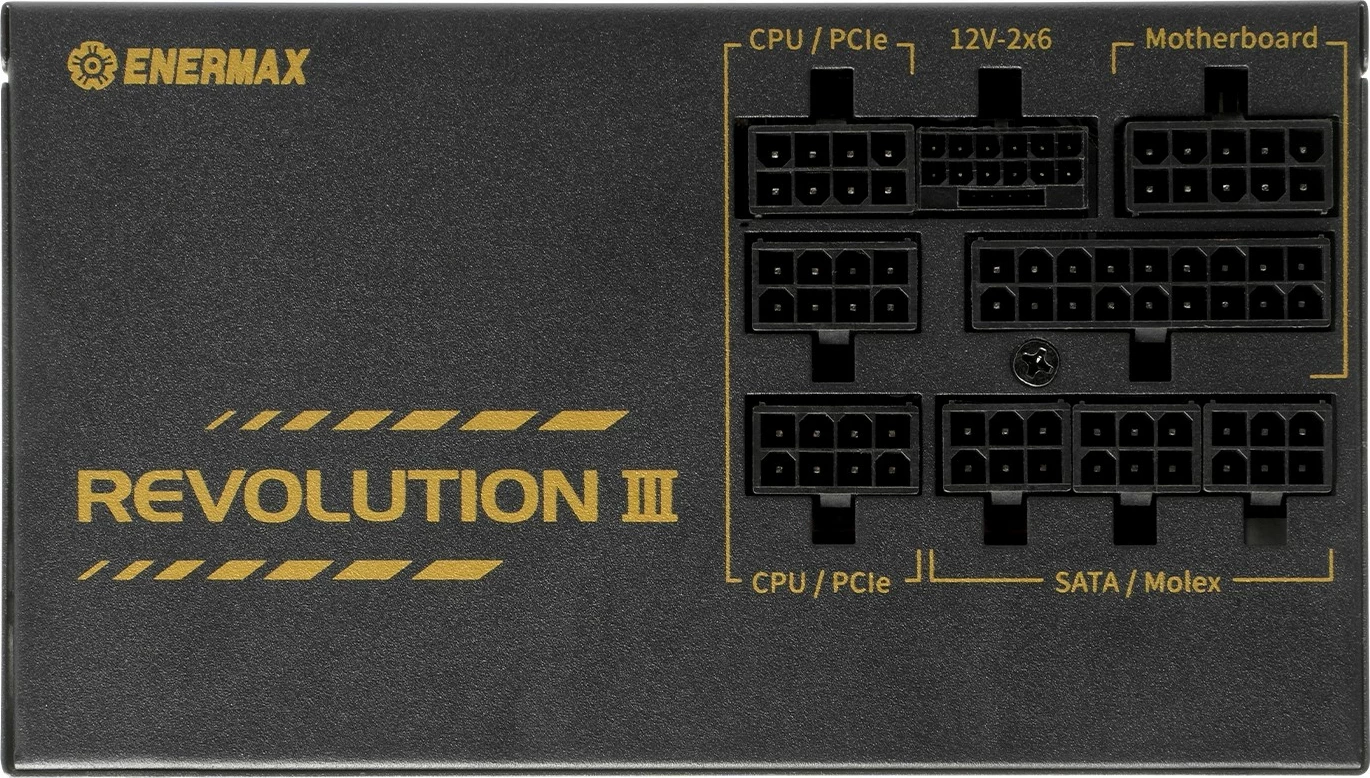 Napajalnik 650W, 80 PLUS Gold, popolnoma modularen, črn Enermax Revolution3