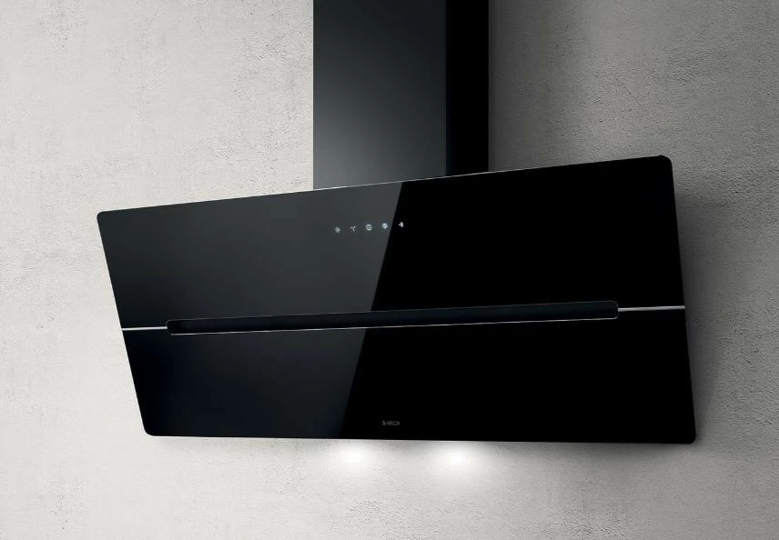 Kuhinjska napa Elica WISE BL/A/90, 90 cm, črna, za montažo na steno
