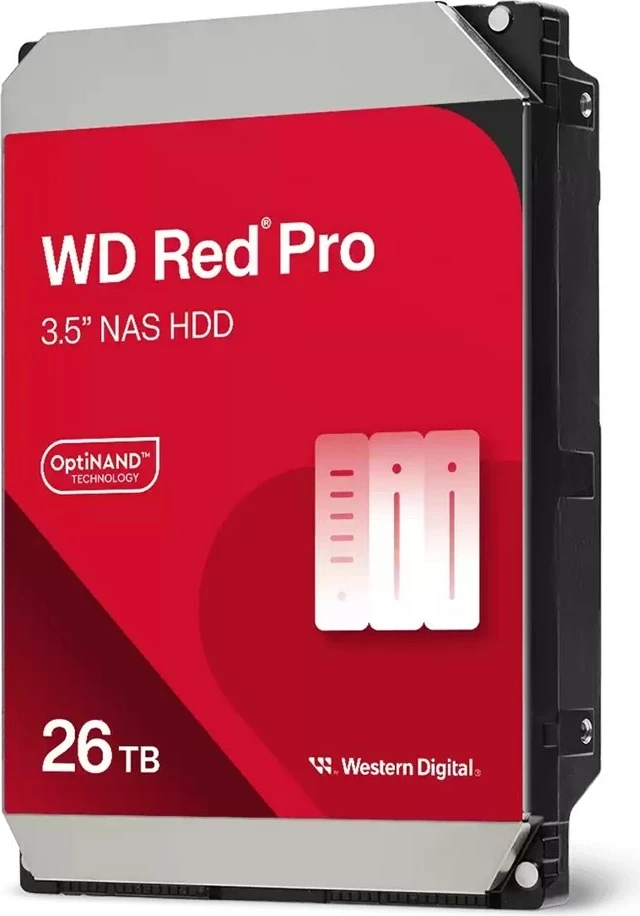 Notranji disk za NAS, WD Red Pro WD260KFGX, 3,5", 26 TB, Serial ATA III, rdeč