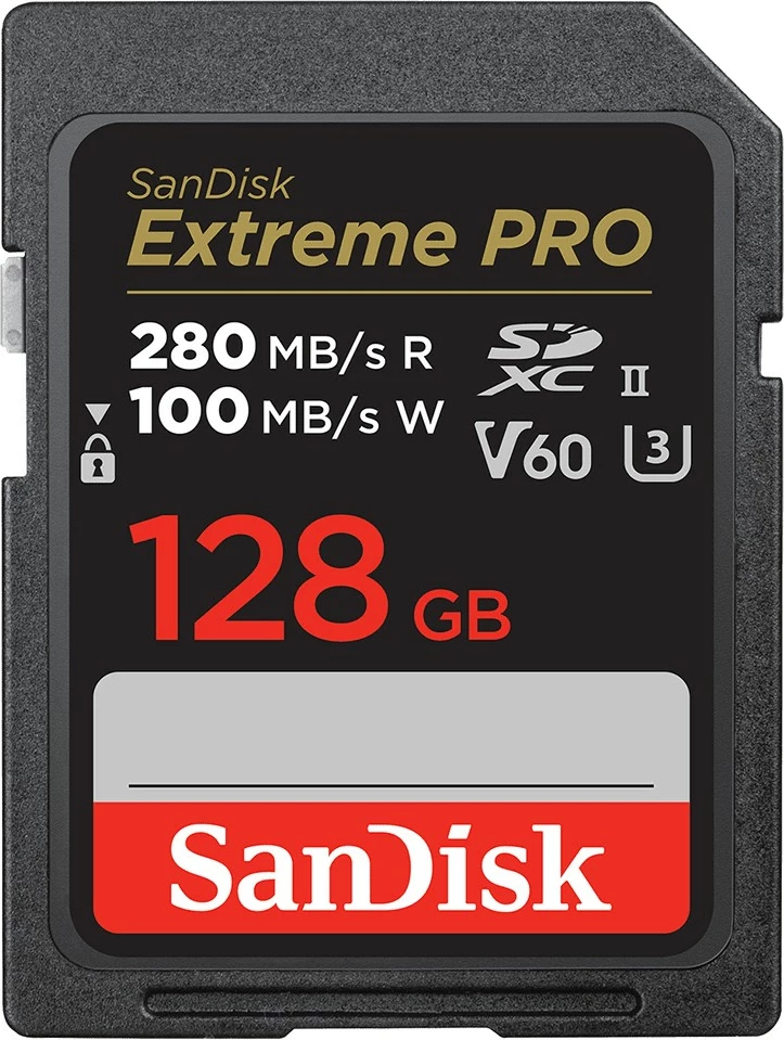 Kartica pomnilnika Sandisk Extreme PRO 128GB SDXC UHS-II, 280 MB/s, črna