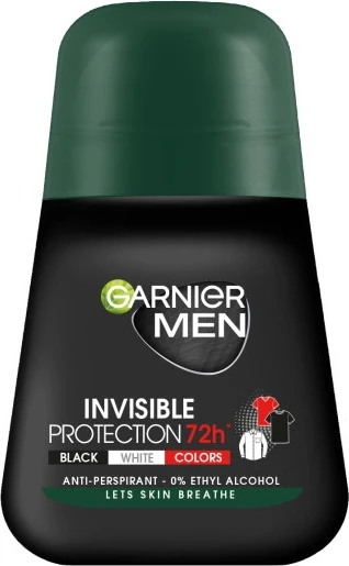 Dezodorant roll-on za moške, Garnier Men Invisible Protection 72h, 50 ml