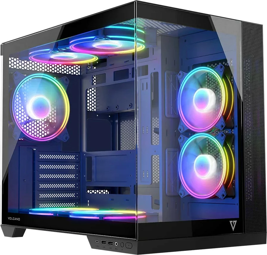 Ohišje MODECOM Volcano Panorama APEX ARGB 7F Midi, siva