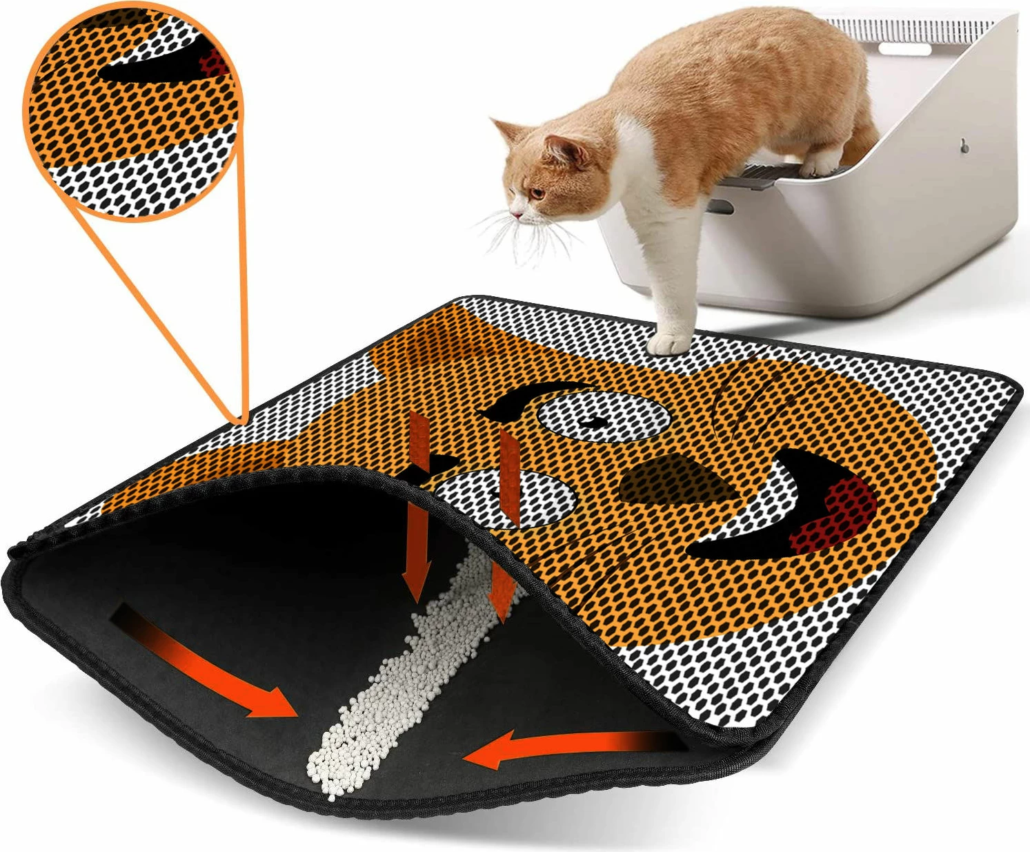 Preproga za mačji pesek, pisana, Paws & Whiskers, Nrszn0196