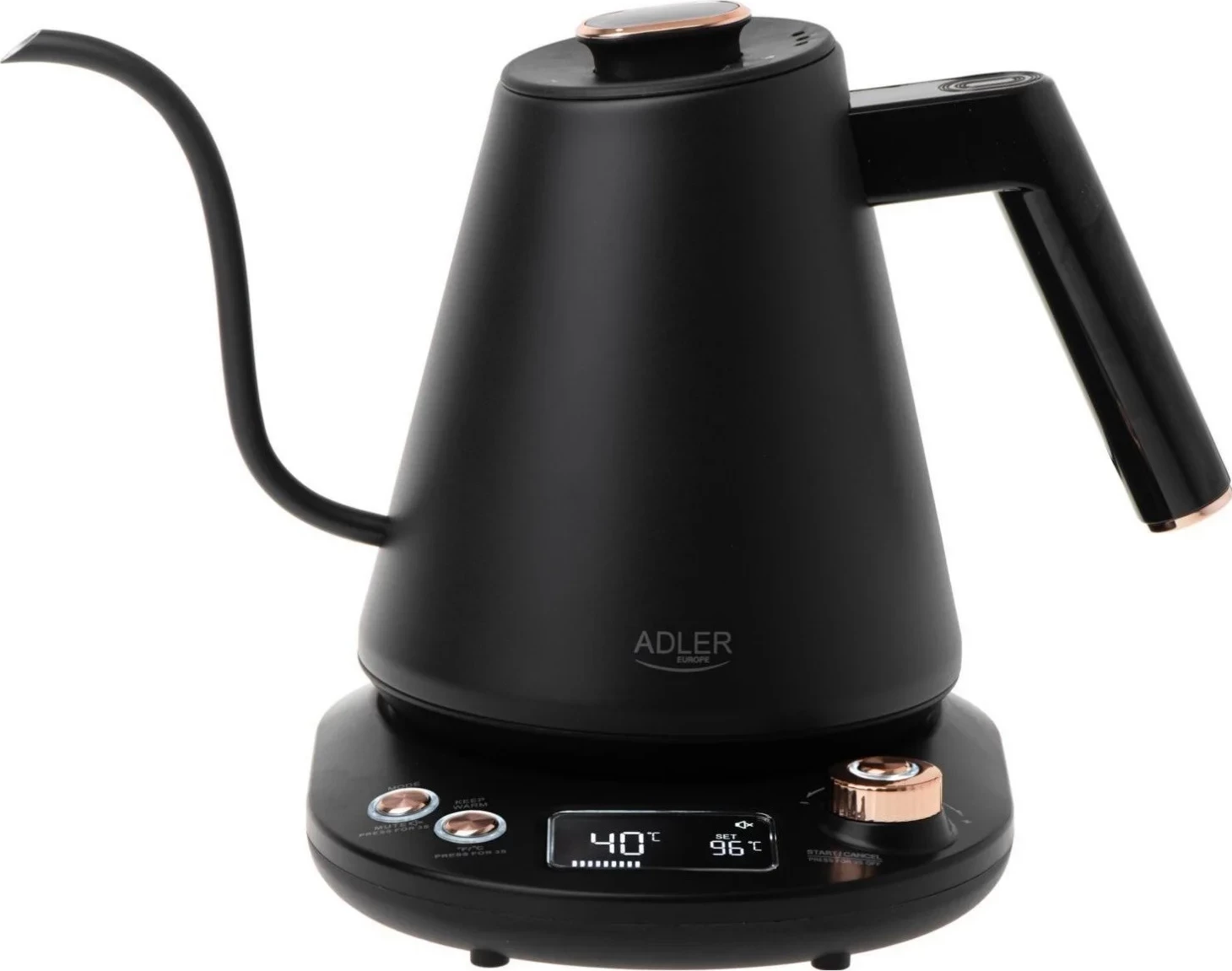 Električni grelnik vode 1 L, črn — Adler AD 1349