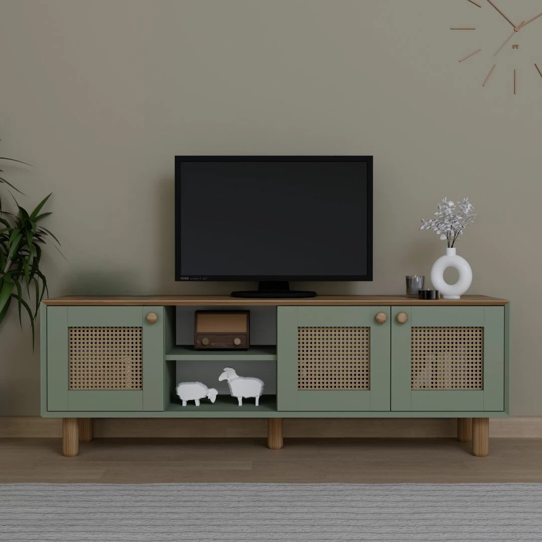 Komoda za TV, boemski slog, zelena, Skye Decor 1600-142