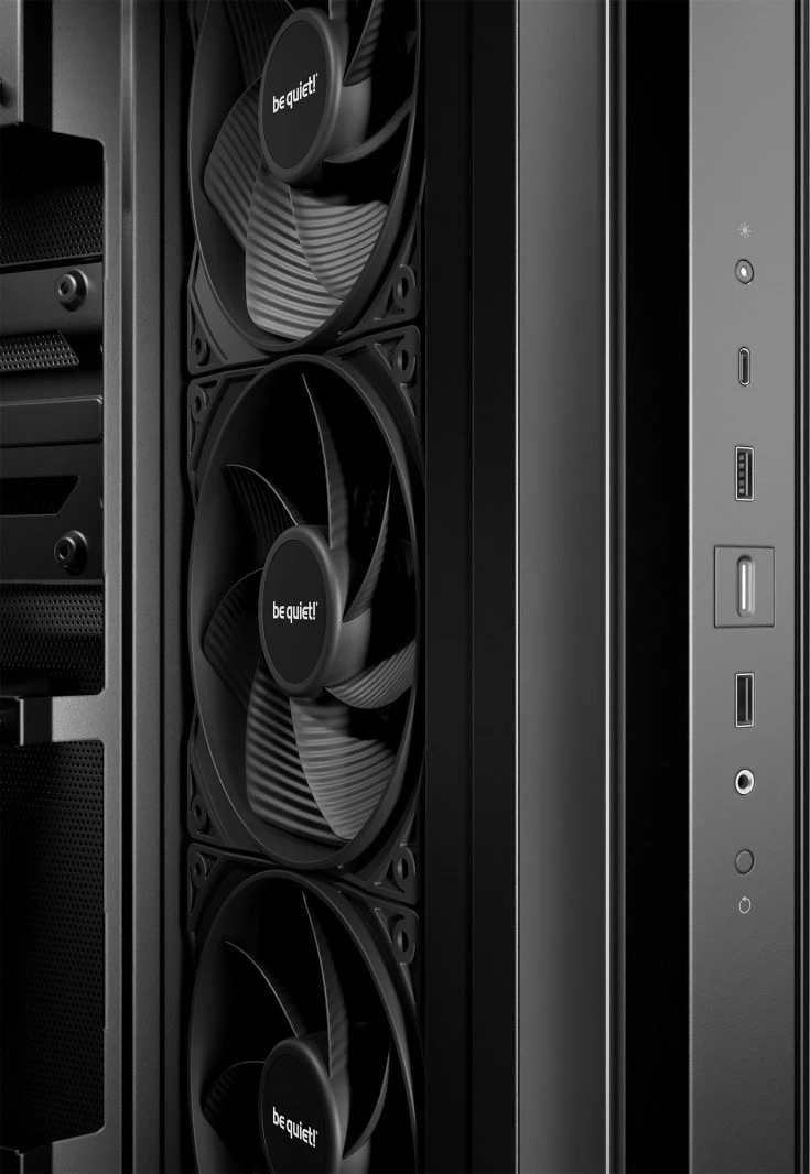 Računalniško ohišje Light Base 500, be quiet! BGW83 ATX, z 4x 120 mm PWM, USB Type-C, brez RGB, črno